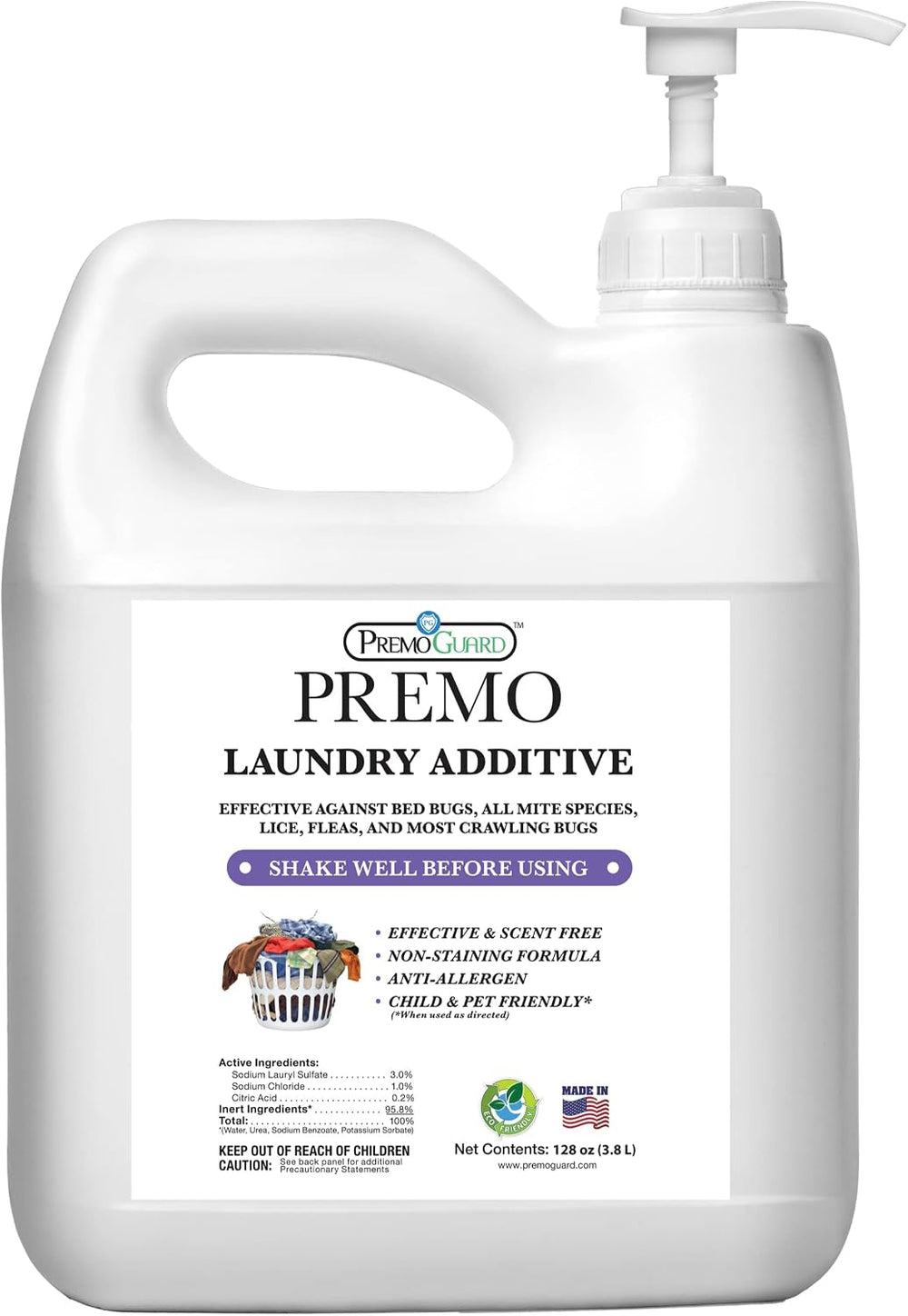 Premo Guard Bed Bug, Mite & Lice Laundry Detergent Additive 128 oz – Chil...