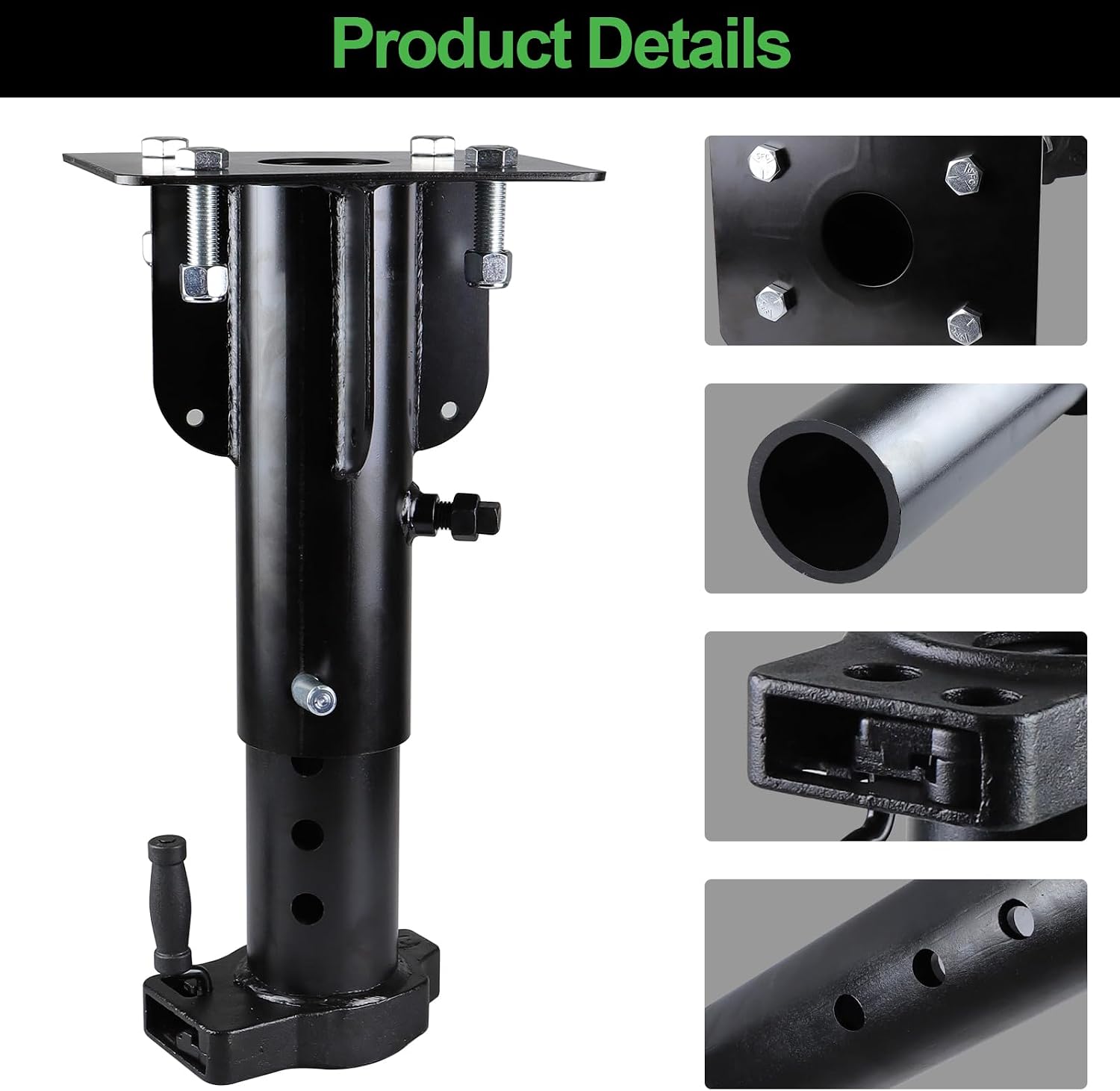 5th Wheel to Gooseneck Adapter Hitch, 2-5/16" Ball, 30000LBS Capacity, 15"-21" Adjustable Height, Gooseneck Adapter for RV and Trailer Towing