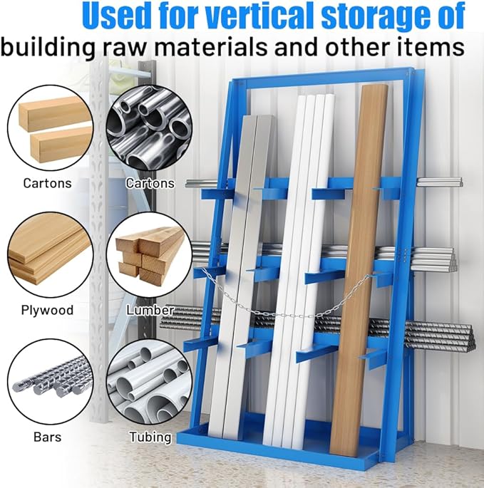 Yeeoy Steel Vertical Bar Rack, Lumber Storage Rack - Image 5