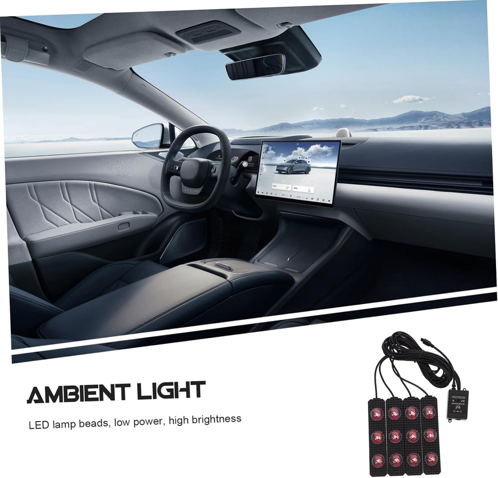 PRETYZOOM 1pc Led Car Underbody Lights Car Atmosphere Lamp Sound Controlled Sturdy Construction Low Power High Brightness for Interior