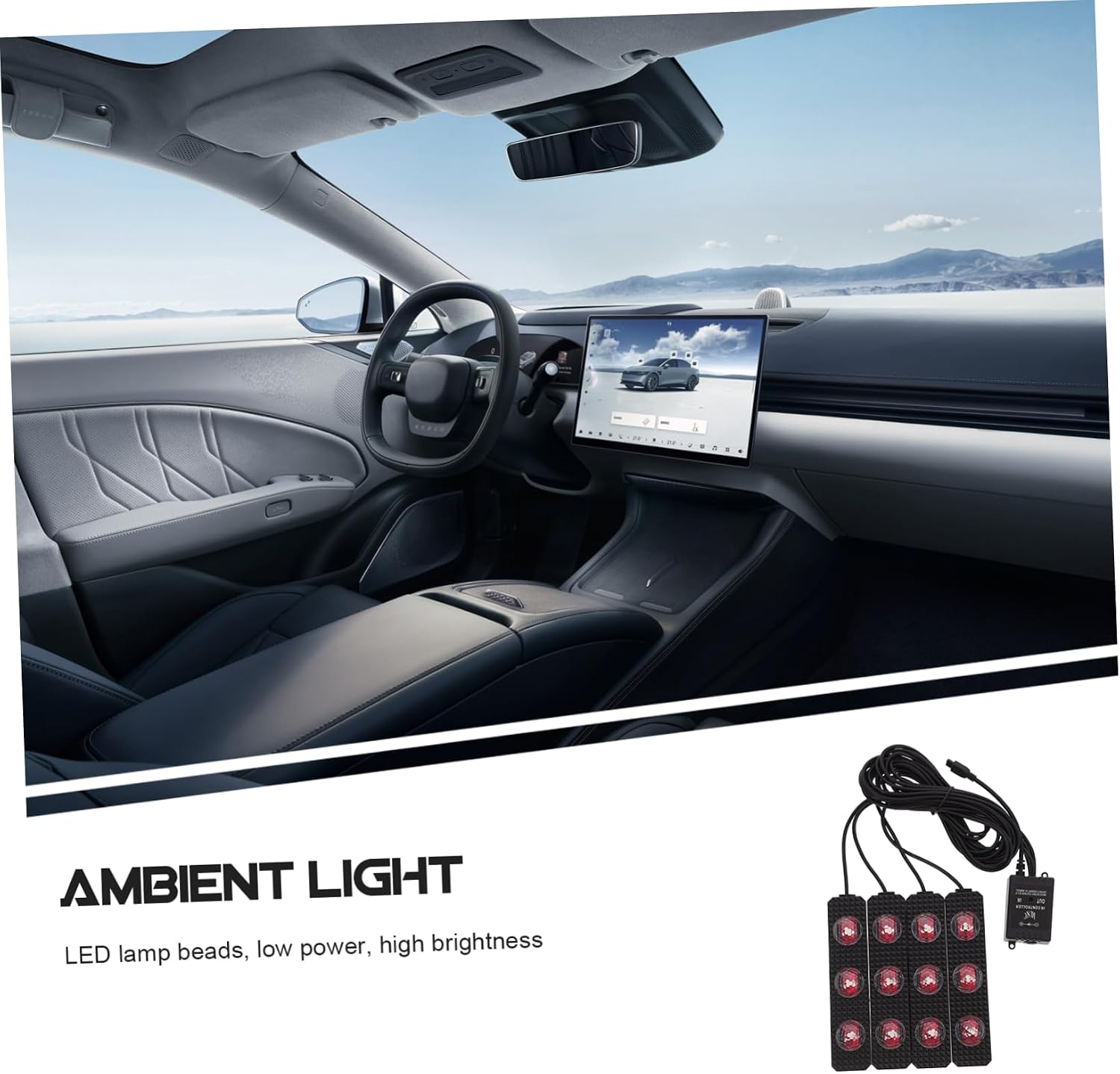 PRETYZOOM 1pc Led Car Underbody Lights Car Atmosphere Lamp Sound Controlled Sturdy Construction Low Power High Brightness for Interior
