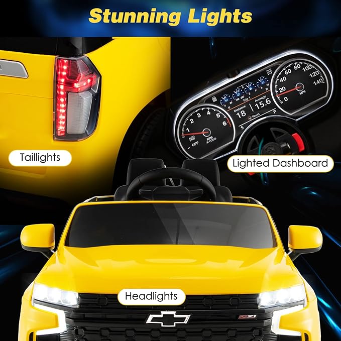 Costzon Ride on Car, 12V Licensed Chevrolet Tahoe Battery Powered Electric - Image 8