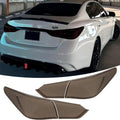Tail Light Covers Guards Fit for Infiniti Q50 2014 2015 2016 2017, Smoked Black Rear Light Protective Cover Guards Trim Set Exterior Accessories