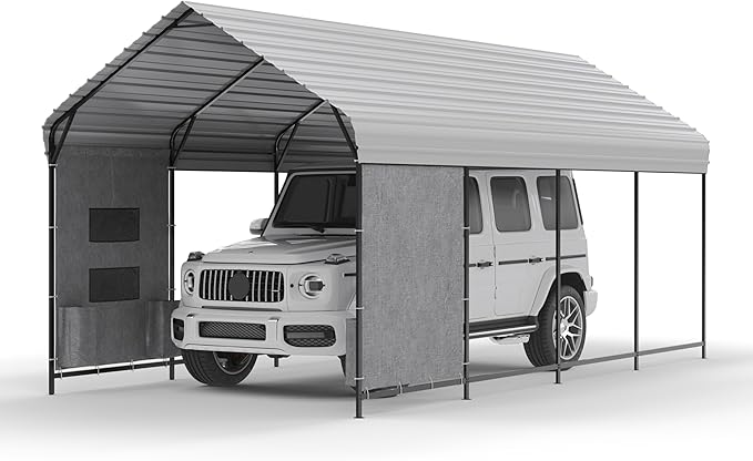 10'x20'x10' Heavy Duty Metal Carport, Steel Carports by SundaleOutdoor