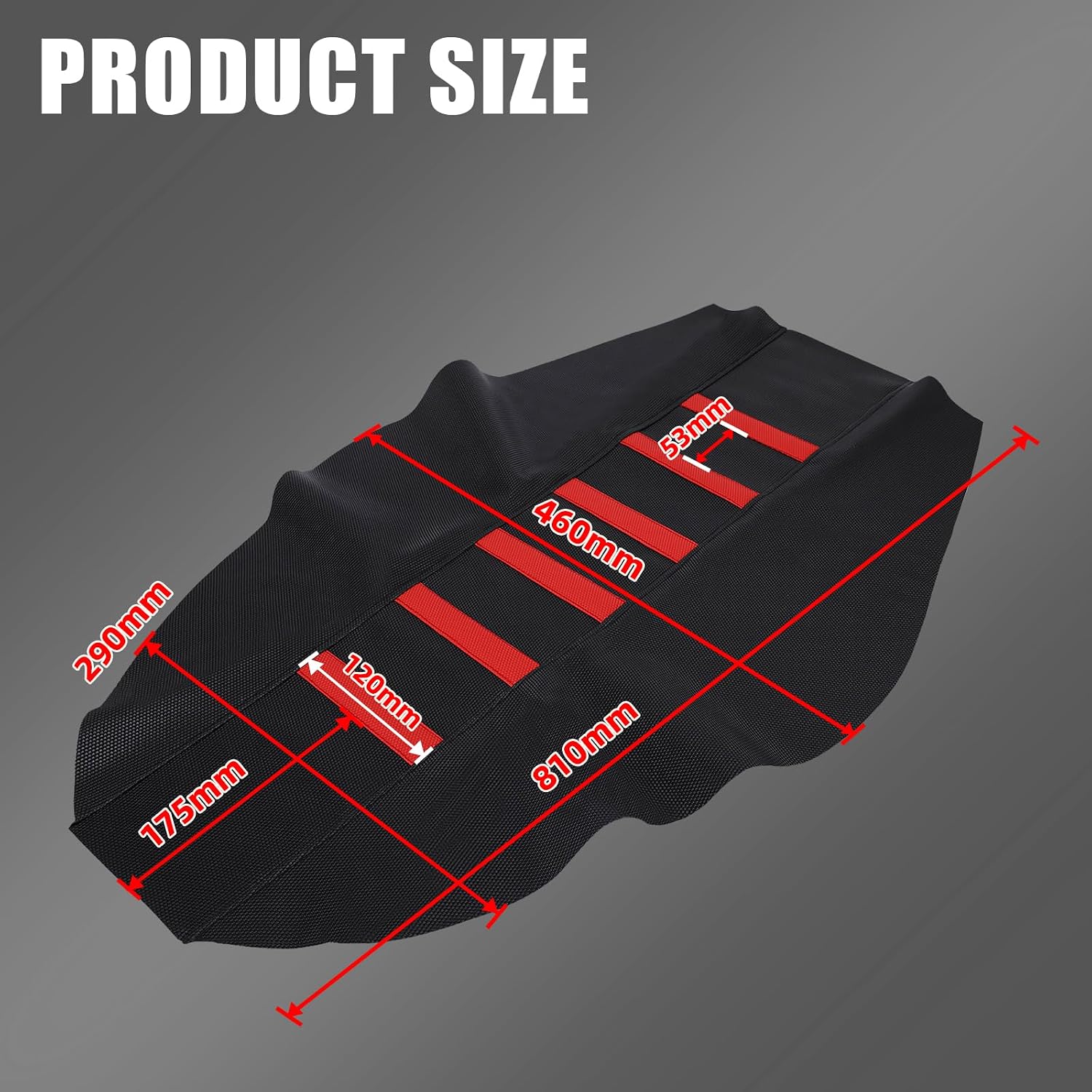Seat Cushion Cover for Tuttio Soleil01 Electric Dirt Bike | Waterproof,Non-Slip,Black Stripe with Black Background for Tutti Soleil 01