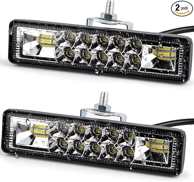 LIGBT 2PCS LED Light Bar 5.7 Inch Slim 60W Led Driving Lights Waterproof by LIGBT