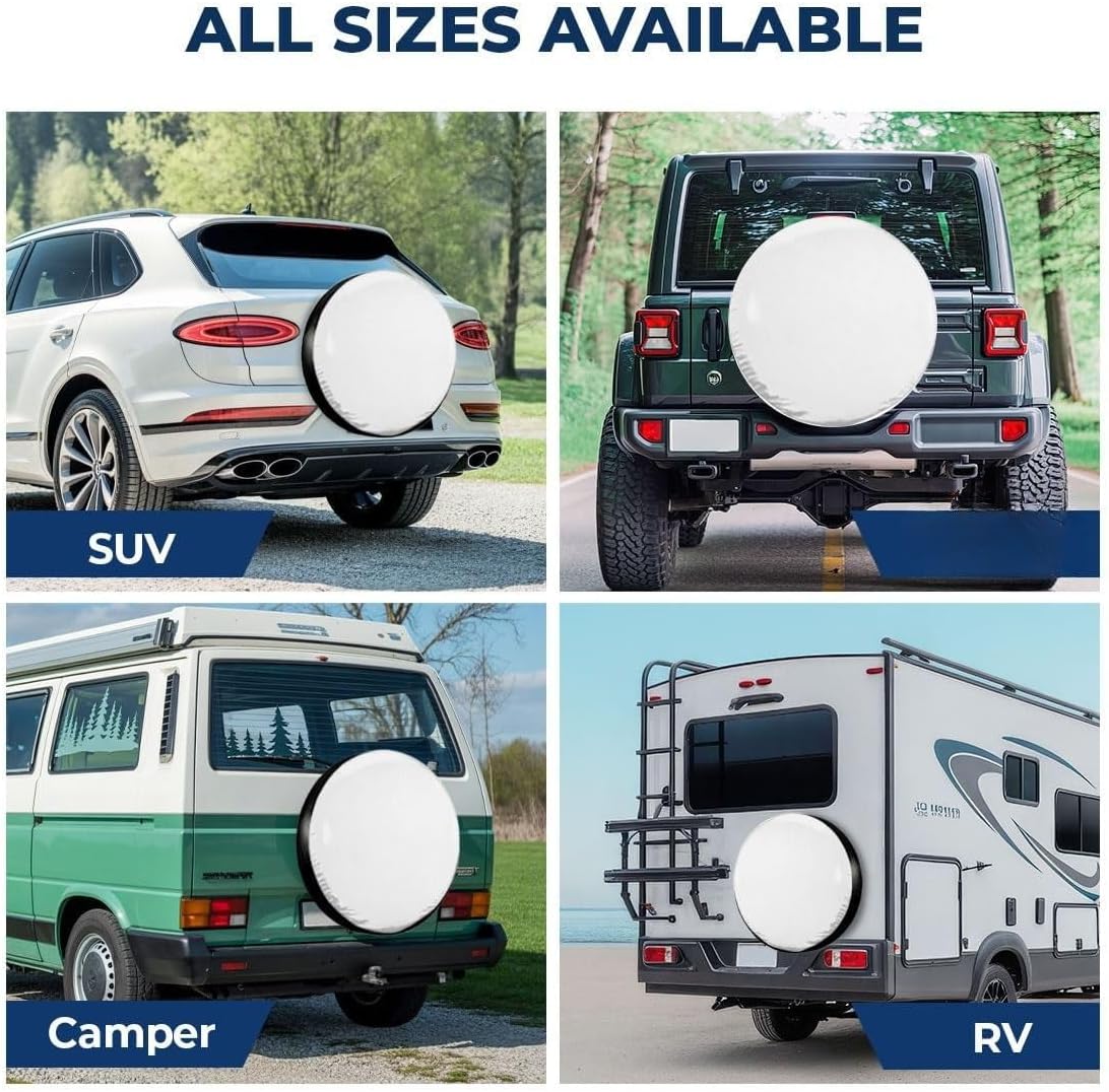 GENANY Wildlife Animal Father's Day PVC Spare Tire Cover for RV Trailer, Waterproof, Size 14 Fits 24-27 Inch