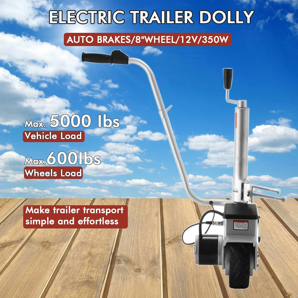 Motorised Wheel Trailer Mover 350W 12V Electric Motorised Wheel Max Load 5000Lbs, Minivan Mobile Electric Trailer Tool