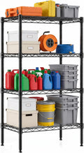 dumos 4-tier metal storage shelves, shelving unit, storage, main product view