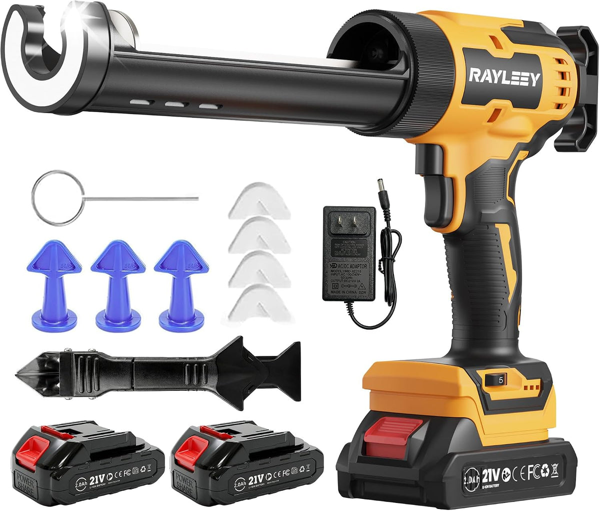 electric caulking gun, battery powered caulk gun with, main product view