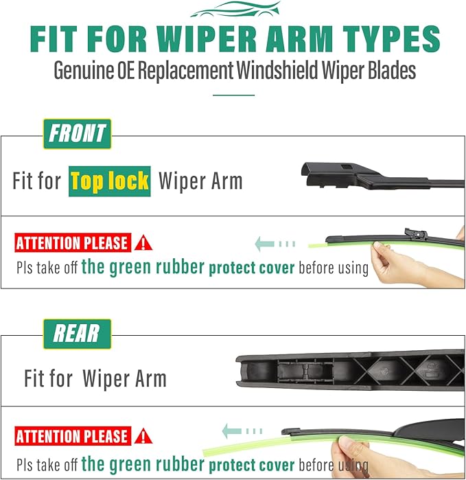 22" 20" 9" Windshield Wiper Blades Replacement - Image 7