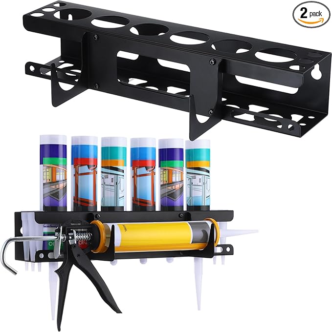Hicarer 2 Packs Caulking Tube and Gun Holder Caulking Gun Storage Rack by Hicarer