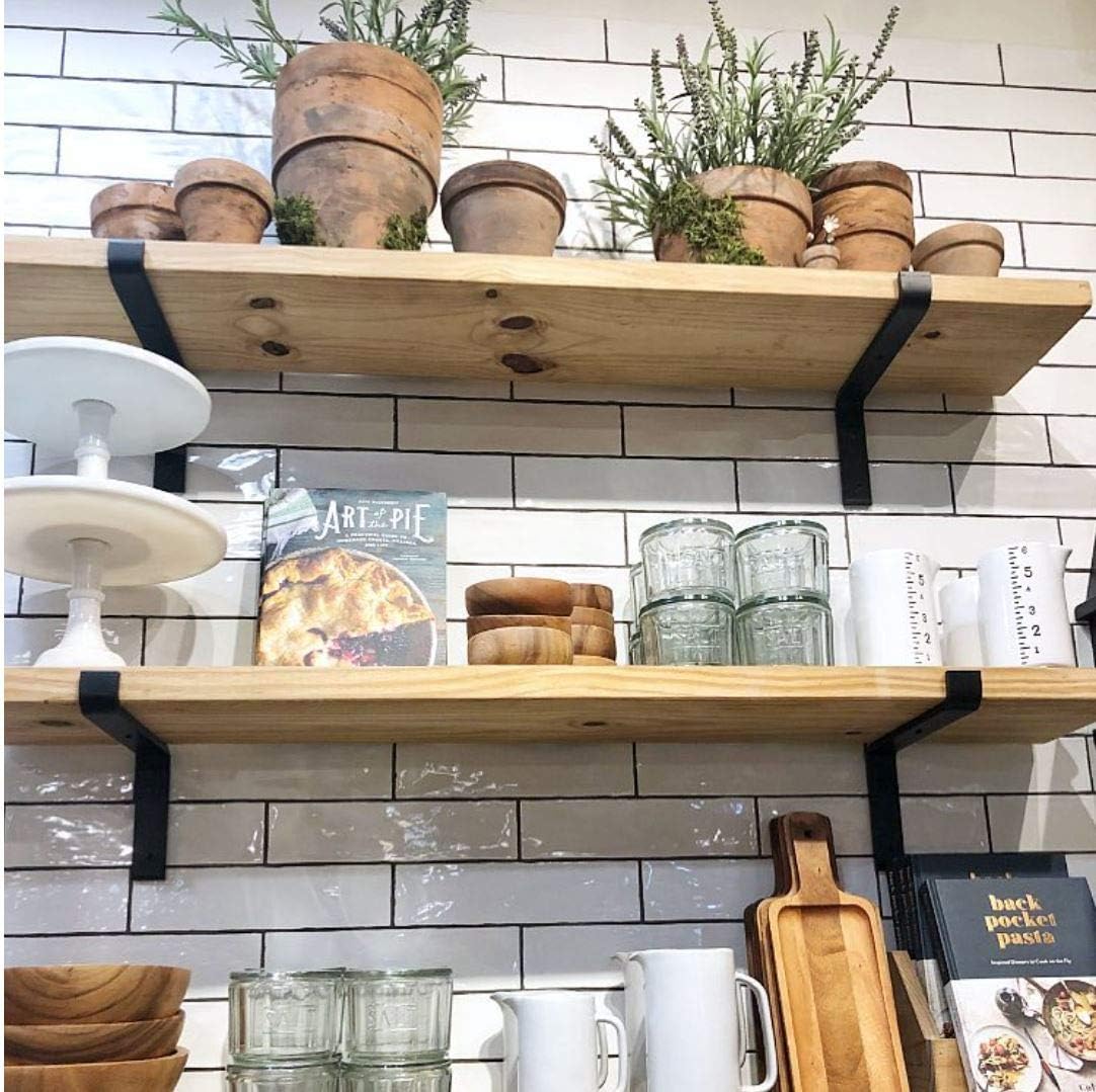 heavy-duty shelf brackets - premium construction grade 1/4" shown in use