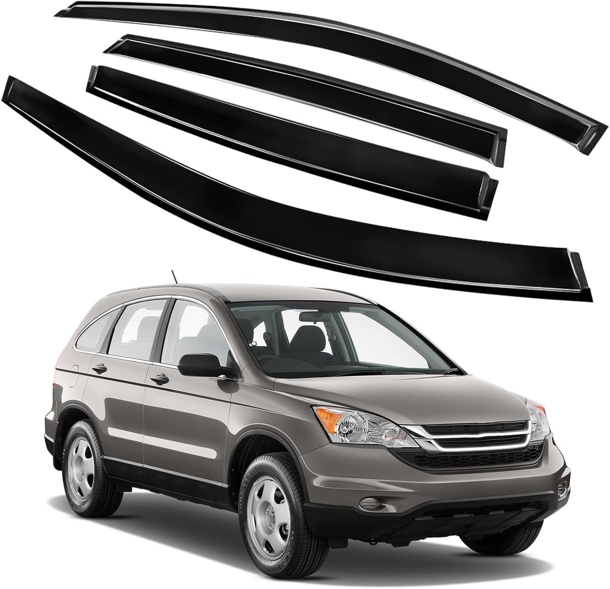 4PCS Rain Guards Window Visors Fits