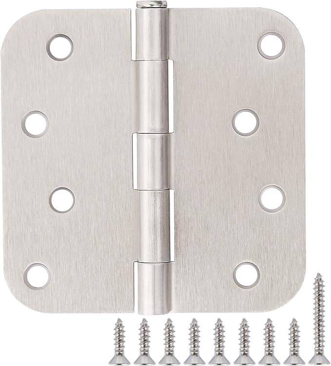 3 Pack 4 Inch Door Hinges Brushed Nickel Interior/Exterior Door Hinges Satin by TDCHINGES