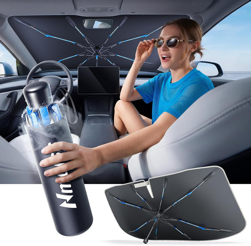 [Drive to Superior Coolness & Comfort] Nmoiss Ice Rib Windshield Sun Shad...