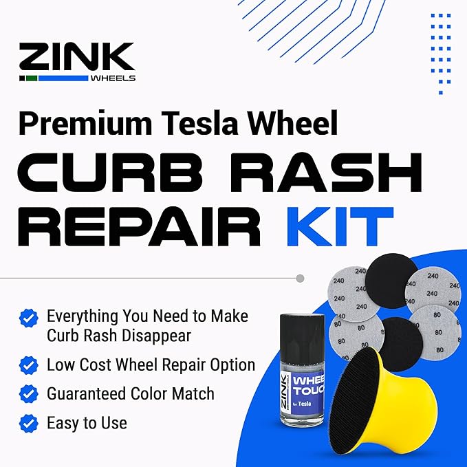 Premium Tesla Wheel Curb Rash Repair Kit - Image 3