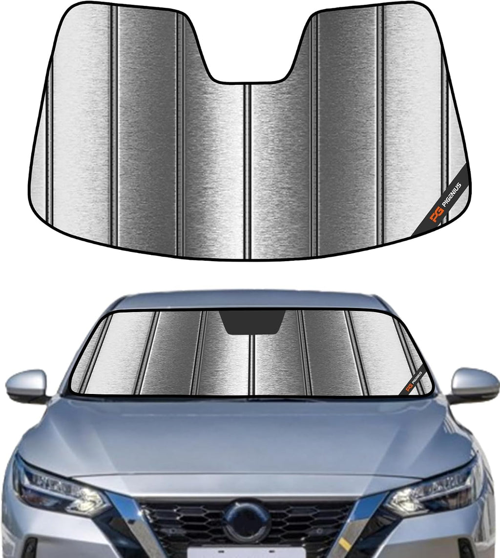 Pigenius Windshield Sunshade for Nissan Sentra 2020-2025 Custom Front Window Shade - Metallic