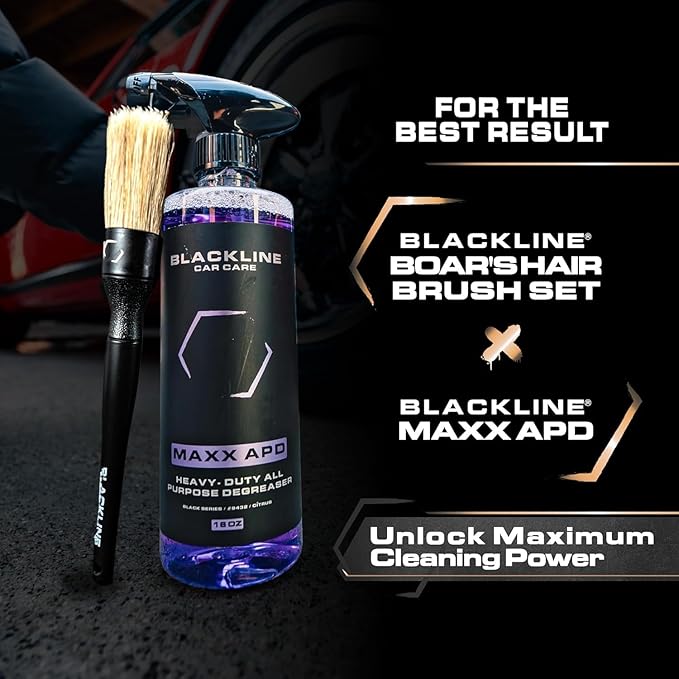 Blackline Car Care Boar Hair Brushes- Luxury Car Detailing Brush Set - Image 7