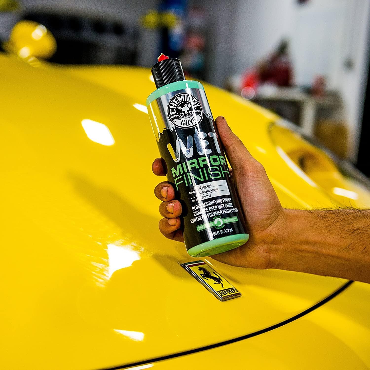 Chemical Guys Wet Mirror Finish High Gloss Glaze - Reflective Shine Enhancer & Car Paint Glaze for Trucks, SUVs, Motorcycles, and RVs - Safe for Clear Coat, Chrome, and Paintwork, 16 oz