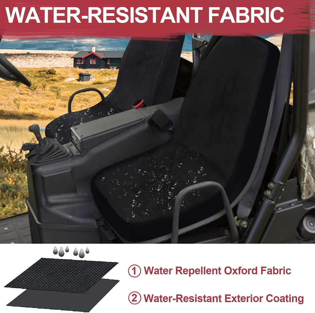 StarknightMT UTV Seat Covers Compatible with Rhino 700 660 450 2004-2021 1680D Oxford Fabric Black Water-Resistant Seat Covers