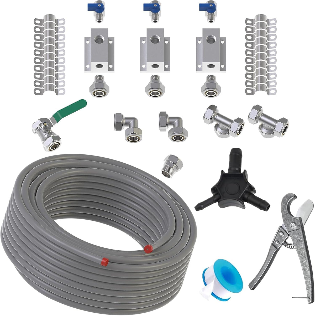 compressed air piping system 3/4 inch x 100 shown in use