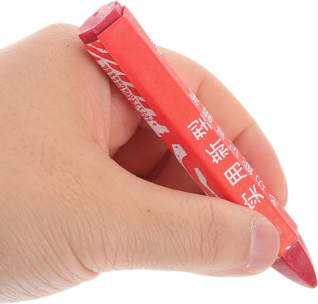 4pcs Tire Marking Oil Resistant Paint Pens for Cars, Waterproof Red Wax Marker Pens for Marking Repair Position on Car Tires, Plastic Material, Suitable for Wood and Ceramic