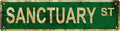 SANCTUARY ST Non-Embossed Vintage Metal Tin Street Sign Bar Cafe Garage Cave by Unknown