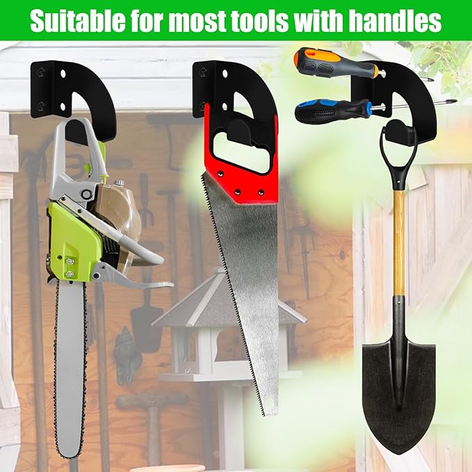 2PCS Chainsaw Hanger, Heavy Duty Chainsaw Wall Mount Holder, Organizer Mounted - Image 5