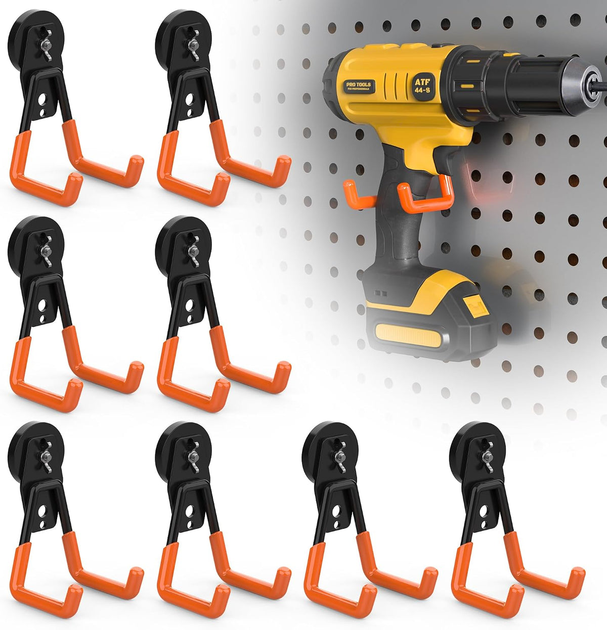 8 Pack Large Heavy Duty Magnetic Hook Extra Strong Magnetic Garage Hooks Big