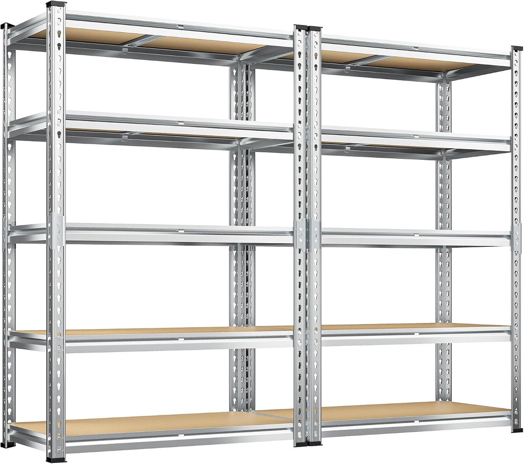 REIBII Garage Shelving, 5 Tier Storage Shelves Load 2020LBS, Adjustable Garage