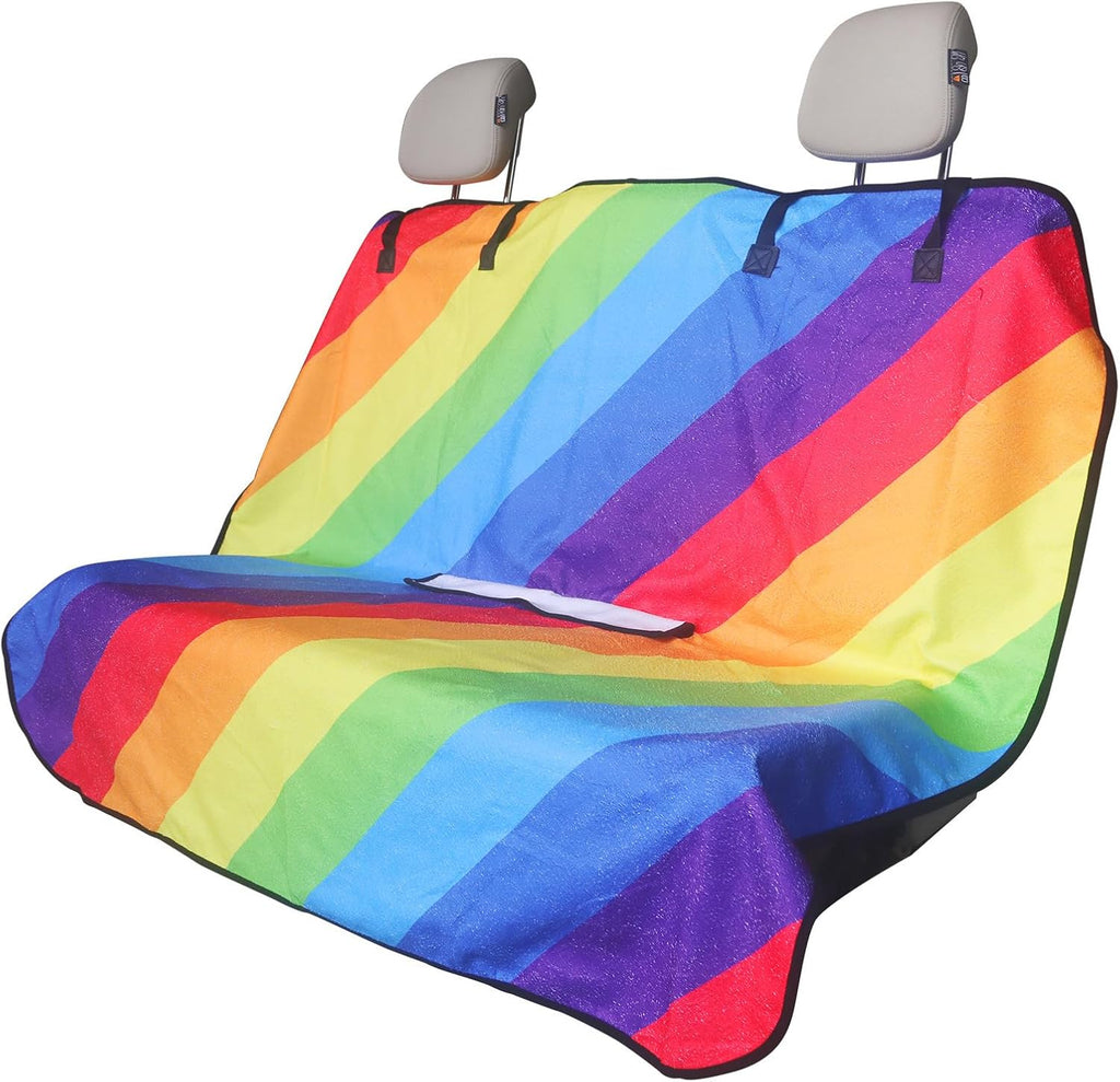 Back Seat Cover for Car Trucks Van SUV, Waterproof Rear Bench Towel Seat Covers