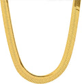 lifetime jewelry 7mm gold herringbone necklace for women, main product view