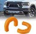 Front Tow Hooks Covers Hitch Cover Customized Car Tow Hooks Compatible with RAM 1500 Accessories 2019-2026|Orange (Not Fit for RAM 1500 Classic,Warlock,RAM 2500,RAM 3500)