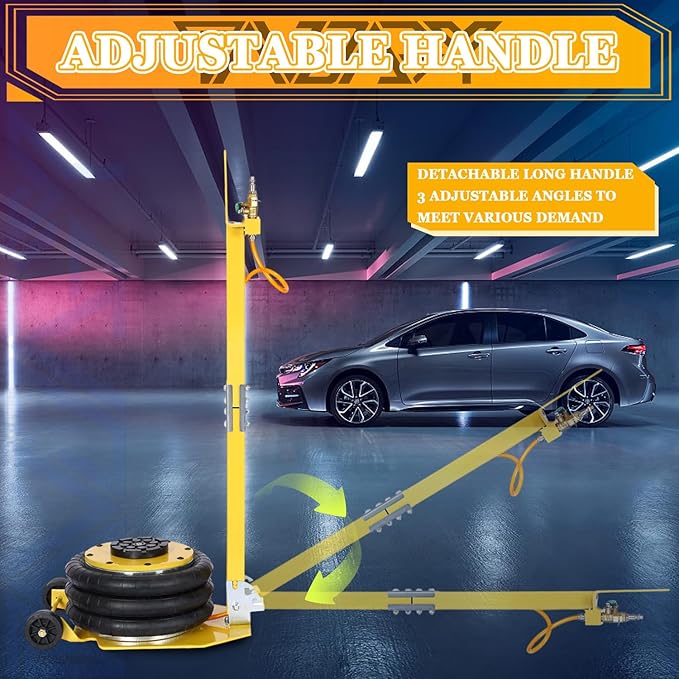 3T Triple Bag Air Jack 6600lbs Pneumatic Jack 3s Fast Lift Up 16in Airbag Jack - Image 4