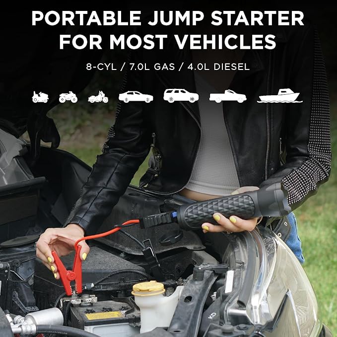 BoostHero Portable Car Battery Jump Starter, 000mAh Power Bank, LED Flashlight