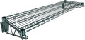 14" x 48" Green Epoxy Wire Wall Mount Shelf by Krollen+Industrial