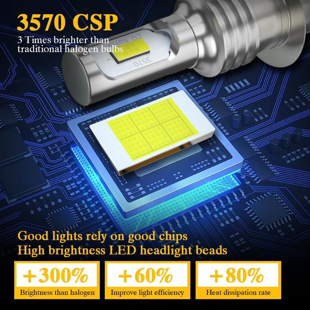 Compatible for Kubota L3901H L4600 L4701 tractor TC422-30050 Light Bulbs, Tractor Headlights, Plug n Play, 6000K White, Pack of 2