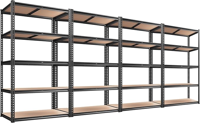 REIBII 2020LBS Storage Shelves 5 Tier Garage Shelving Heavy Duty, Adjustable by REIBII