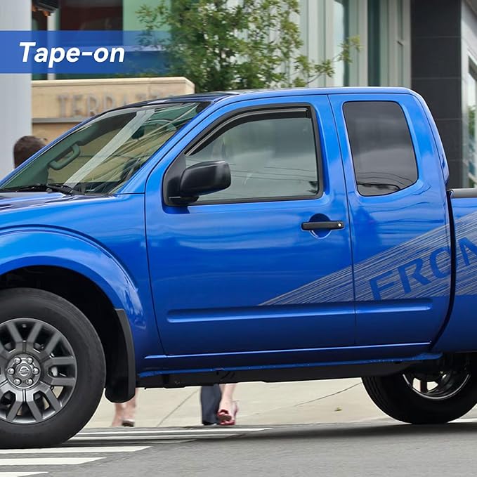 Window Visors Rain Guards for 2005-2020 Nissan Frontier King Cab, Out-Channel - Image 3