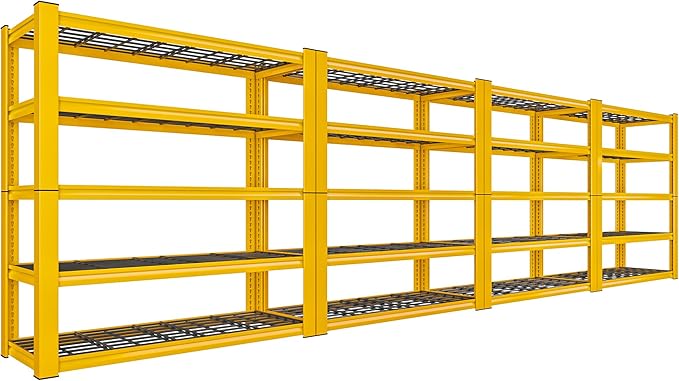REIBII 72''H Garage Shelving 3010 LBS Storage Shelves Adjustable Metal Shelving by REIBII