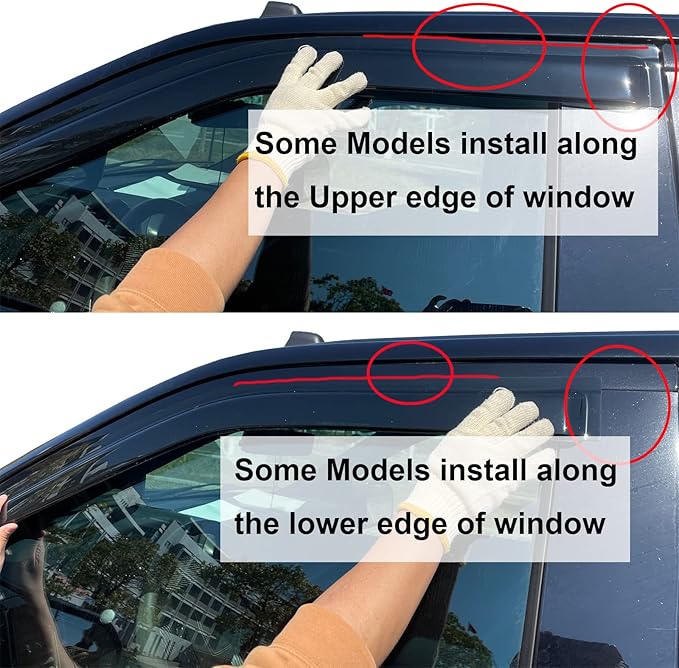Smoke Side Wind Deflector Rain Guards Compatible - Image 3