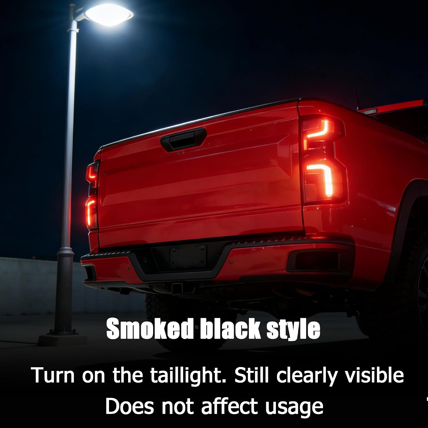 STSEV01 Taillight Cover Trim Fit for Chevy Silverado 1500 2019-2026 Accessories RST/LT/Custom/LTZ/High Coumtry,Tail Light Smoked Black Style Rear Lamp Protective Guards Exterior Decoration
