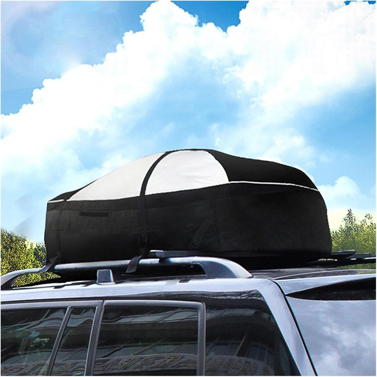 Waterproof Car Cargo Roof Bag Rooftop Luggage Black Storage Travel Pocket 273L for SUV Van Cars