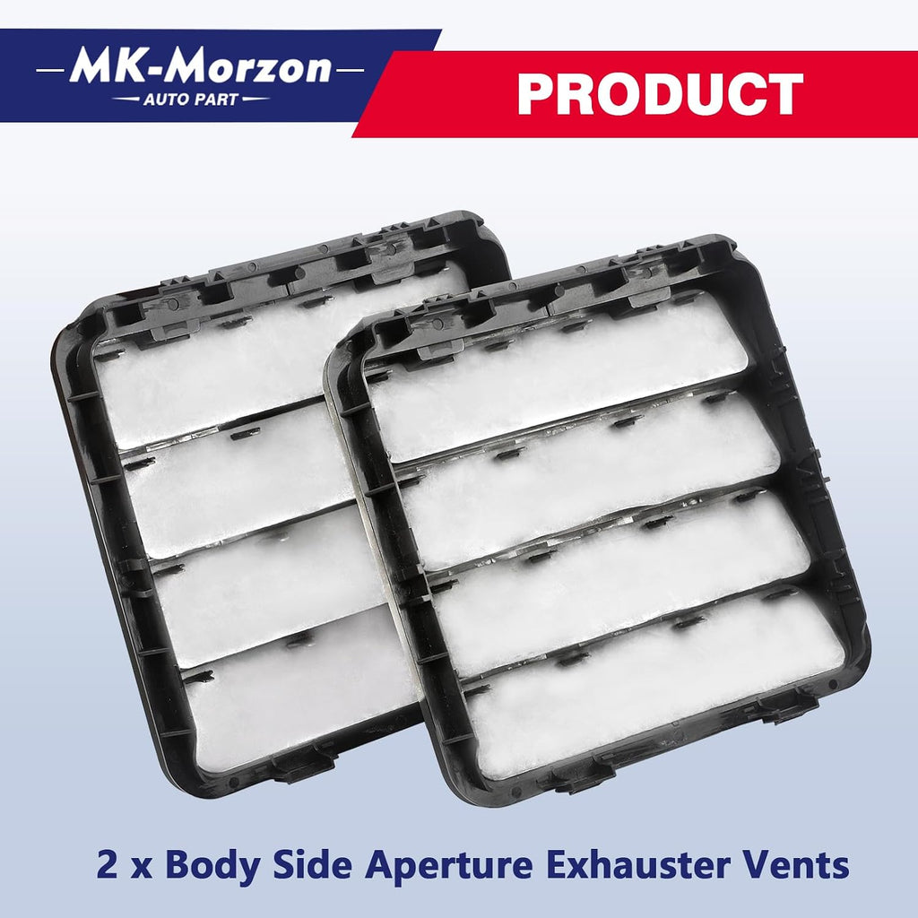 Body Side Aperture Exhauster Cab Vents Compatible with Jeep Dodge Ram 1500 2500 3500 Cab Rear Air Pressure Cabin Vents Replaces# 68323649AB (2Pcs)