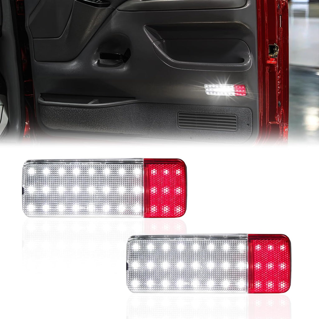 LED Interior Door Pannel Lights for 1992-1996 Ford F150 F250 Bronco, 1992-1997 F350 Door Reflector Lamps 2PCS