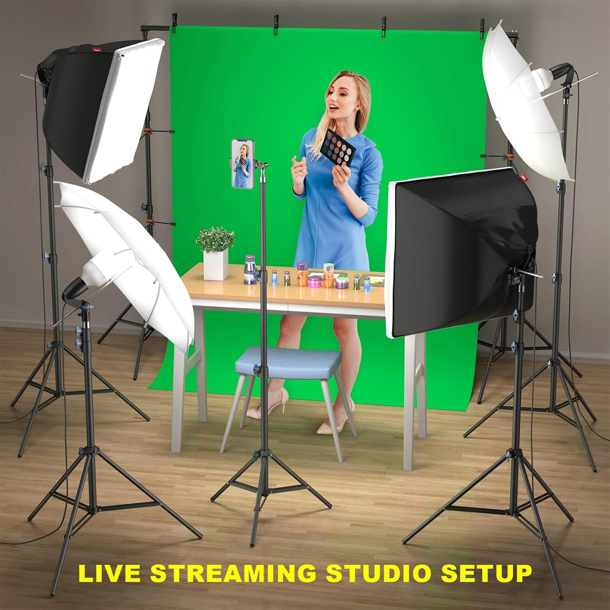 linco lincostore photo video studio light kit am169 on a desk or shelf