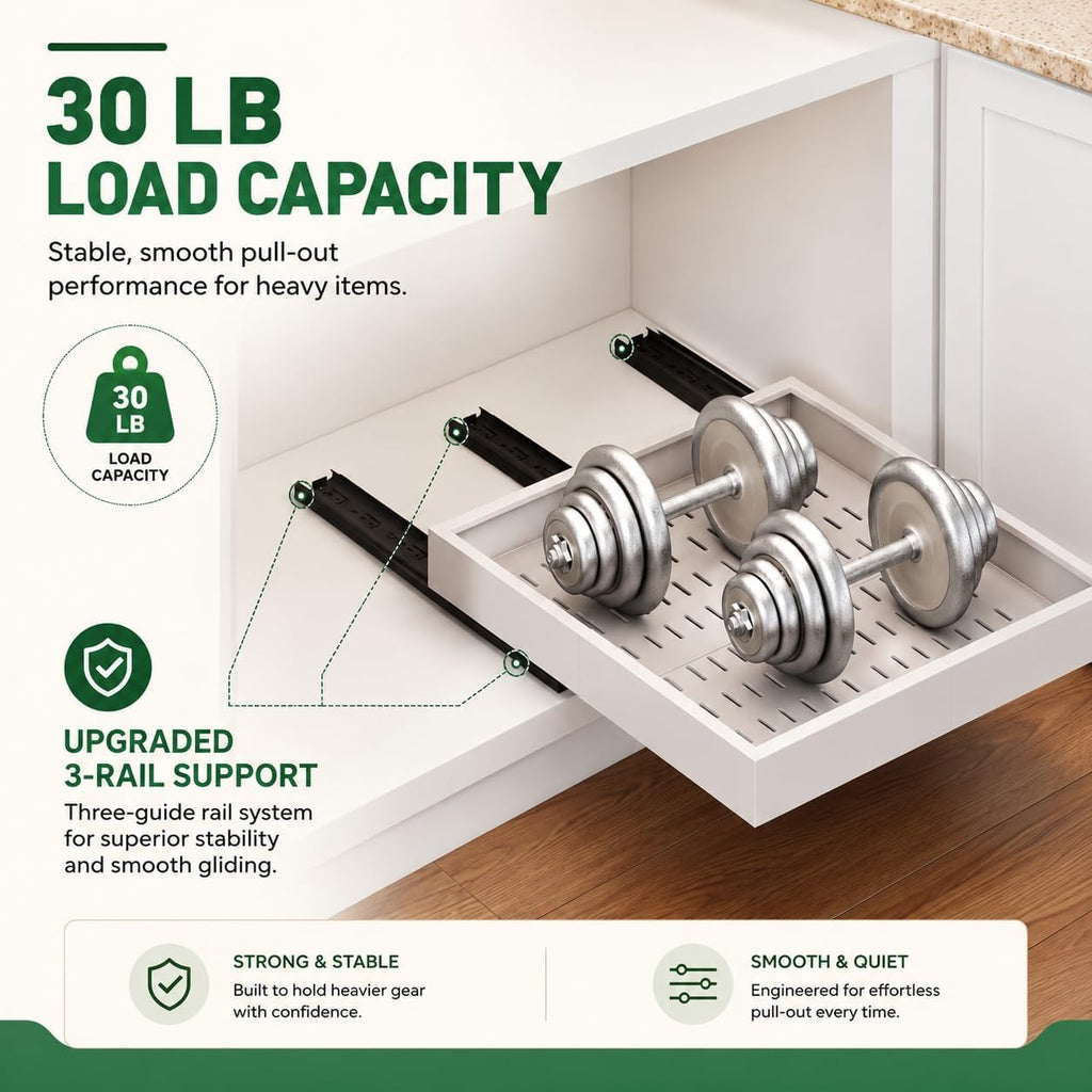 fokyfok pull out cabinet organizer,expandable,no drill,heavy duty,kitchen, package contents