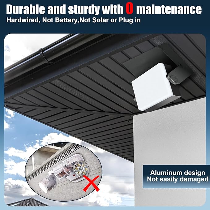 40W Outdoor Flood Light, 5000K 360° Rotating LED Wall Light, IP66 Waterproof - Image 7