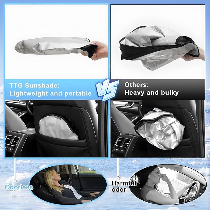 T TGBROS Windshield Sun Shade Custom Fit - Image 5